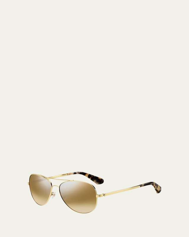 avaline mirrored aviator sunglasses